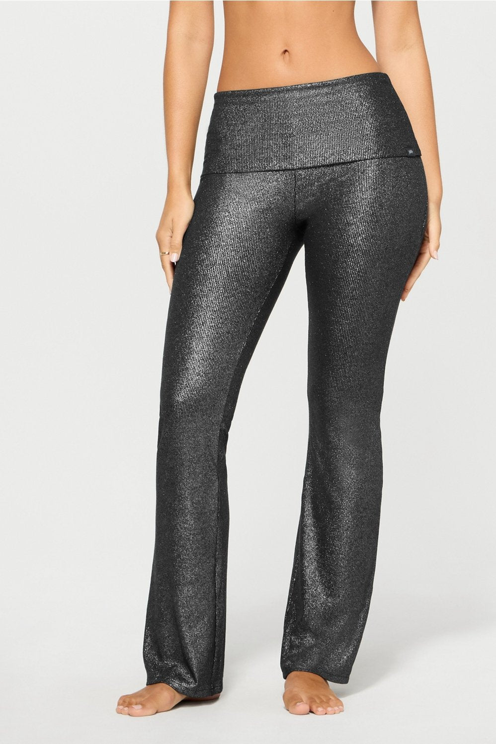 soft rib foldover pant