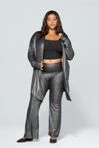 soft rib foldover pant