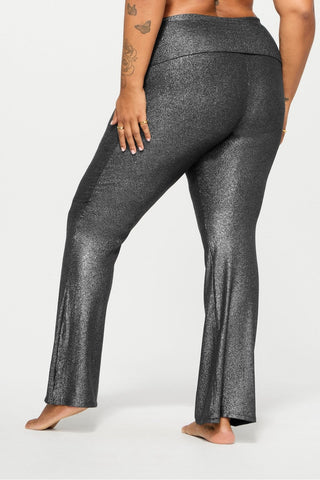 soft rib foldover pant