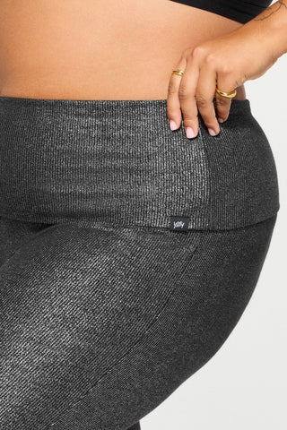 soft rib foldover pant