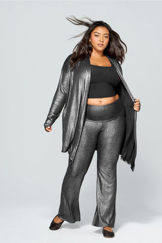 soft rib foldover pant