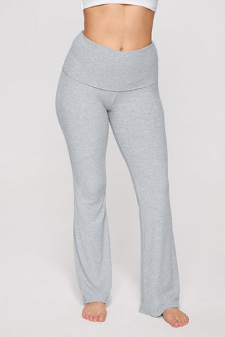 soft rib foldover pant