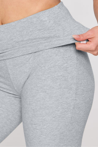 soft rib foldover pant