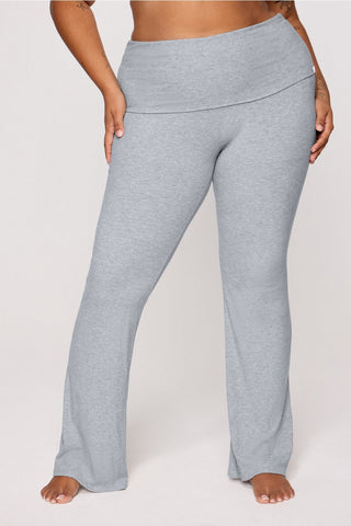 soft rib foldover pant