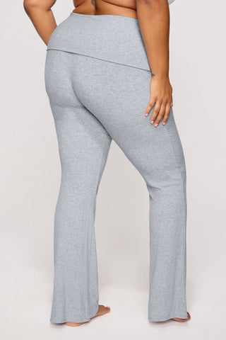 soft rib foldover pant