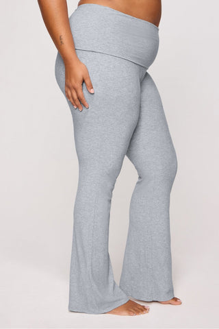 soft rib foldover pant