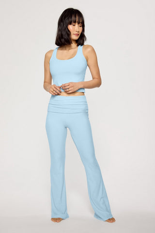 soft rib foldover pant