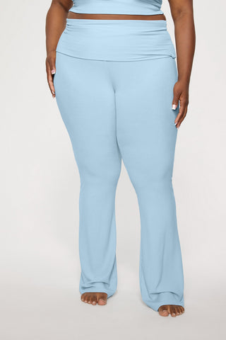 soft rib foldover pant
