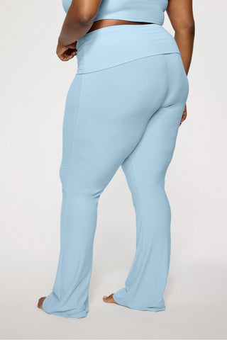 soft rib foldover pant