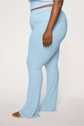 soft rib foldover pant
