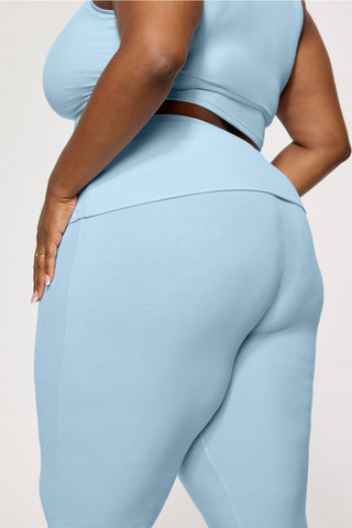 soft rib foldover pant