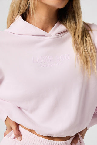 year round terry luxe cropped hoodie