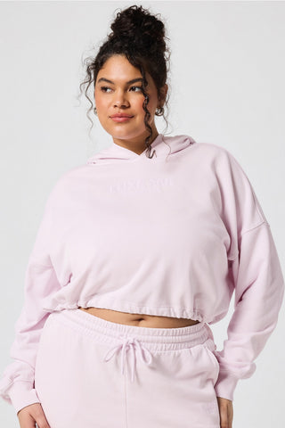 year round terry luxe cropped hoodie