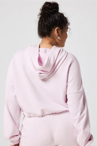 year round terry luxe cropped hoodie