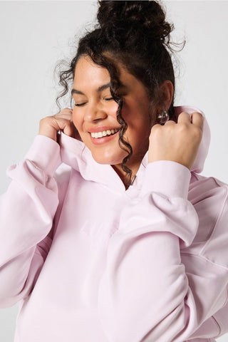 year round terry luxe cropped hoodie