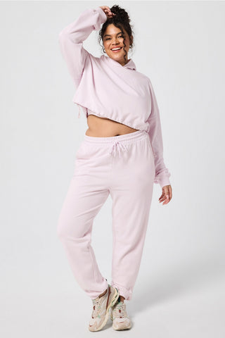 year round terry luxe cropped hoodie