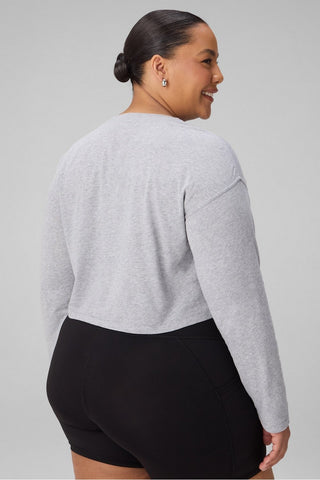 100% cotton boxy long sleeve tee