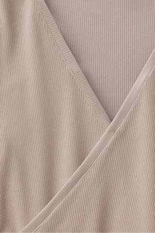 modal rib v-neck crop l/s top