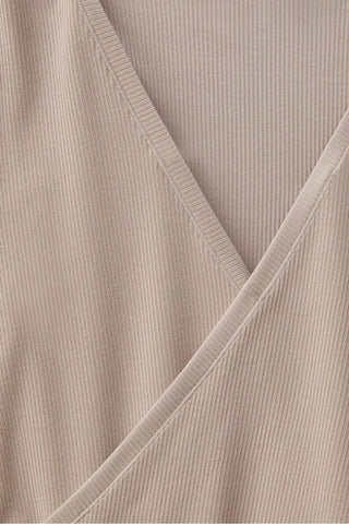 modal rib v-neck crop l/s top