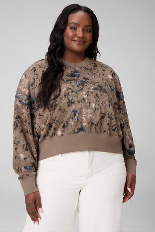 year round terry crew neck sweatshirt