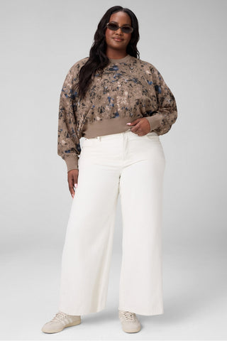 year round terry crew neck sweatshirt