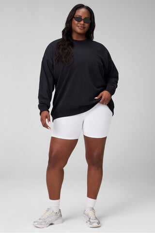 year round terry oversized crew neck sweatshirt