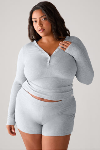 soft rib long sleeve henley