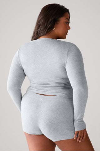 soft rib long sleeve henley