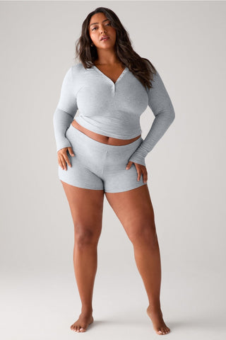 soft rib long sleeve henley