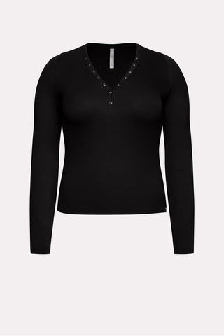 soft rib long sleeve henley