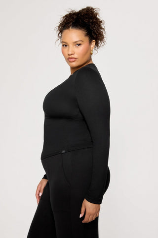 soft rib long sleeve henley