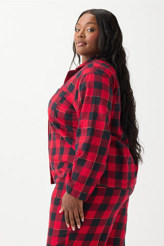 dream flannel long sleeve top