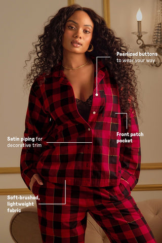 dream flannel long sleeve top