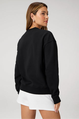 cozy fleece crew neck sweatshirt