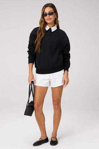 cozy fleece crew neck sweatshirt