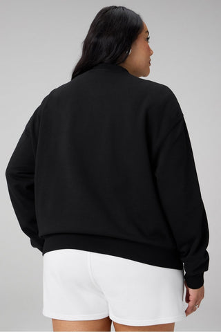 cozy fleece crew neck sweatshirt