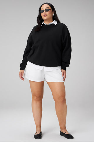 cozy fleece crew neck sweatshirt