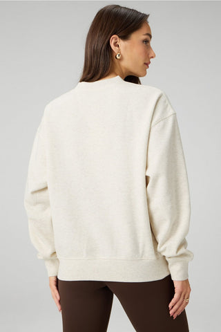 cozy fleece crew neck sweatshirt