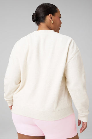cozy fleece crew neck sweatshirt