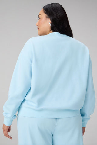 cozy fleece crew neck sweatshirt