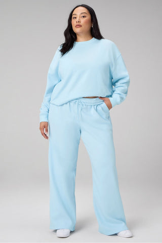 cozy fleece crew neck sweatshirt