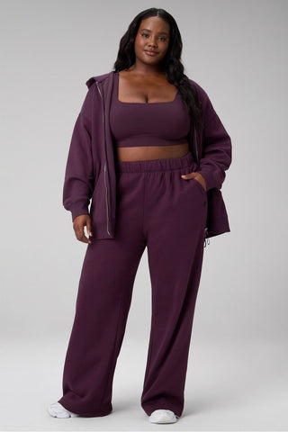 cozy fleece oversized zip up hoodie