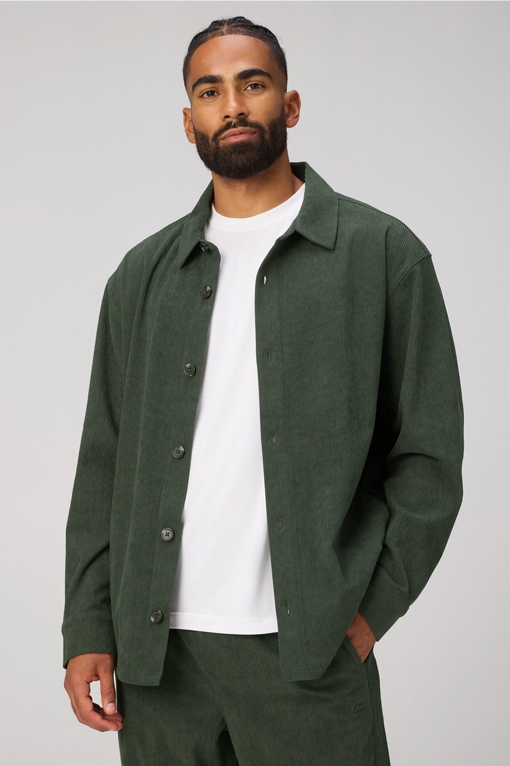 the club cord relaxed shirt jacket