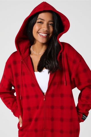 cozy fleece hooded onesie