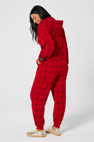 cozy fleece hooded onesie