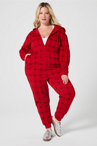 cozy fleece hooded onesie