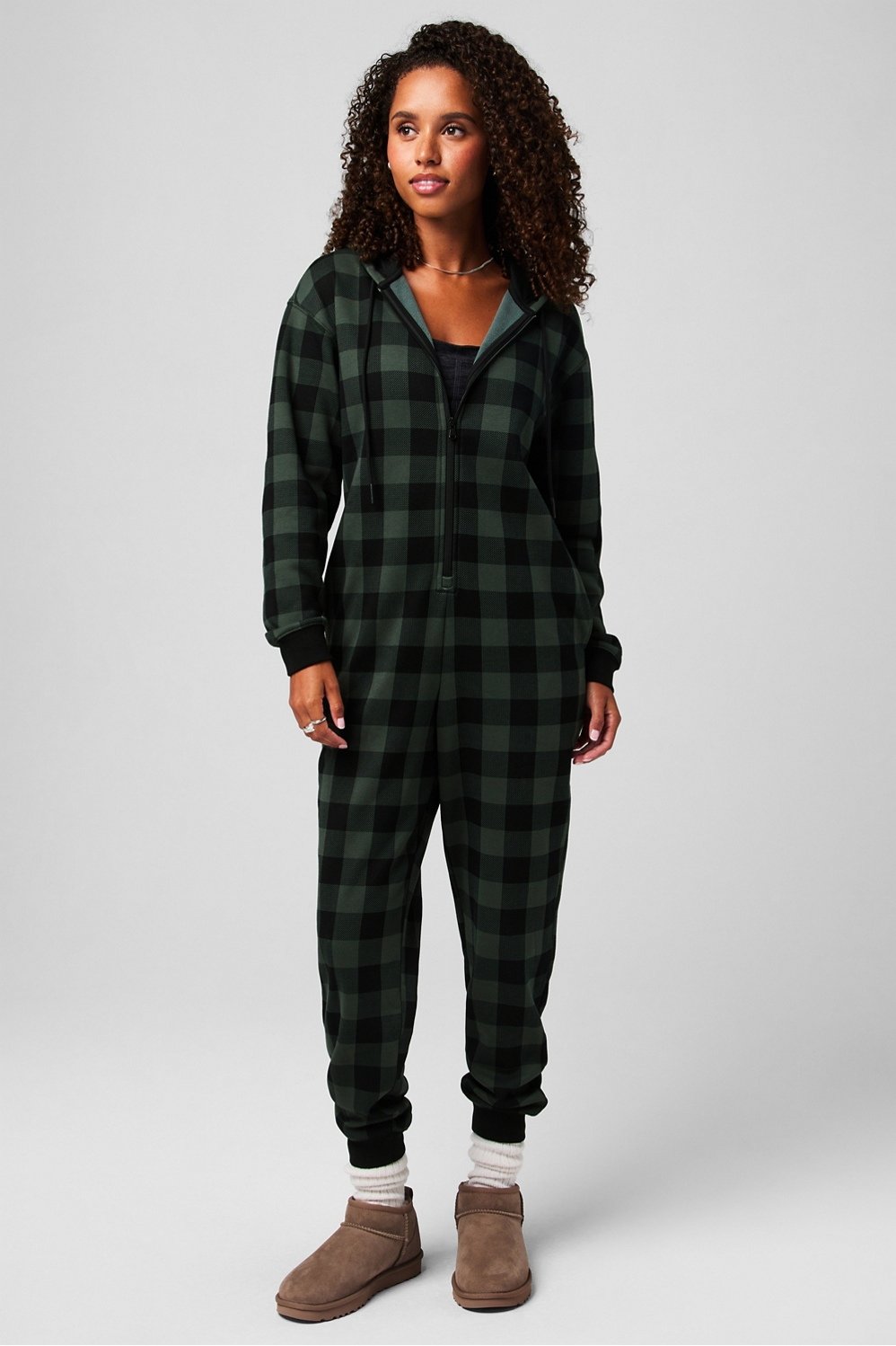 cozy fleece hooded onesie