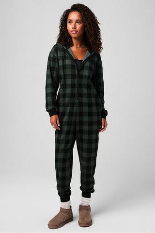 cozy fleece hooded onesie