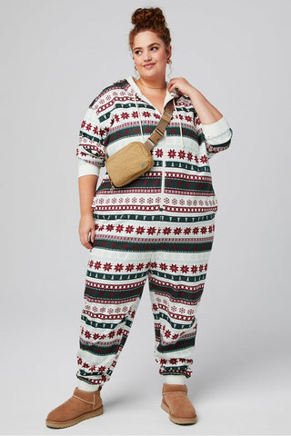 cozy fleece hooded onesie