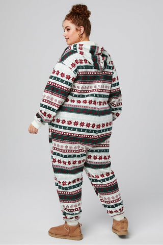 cozy fleece hooded onesie